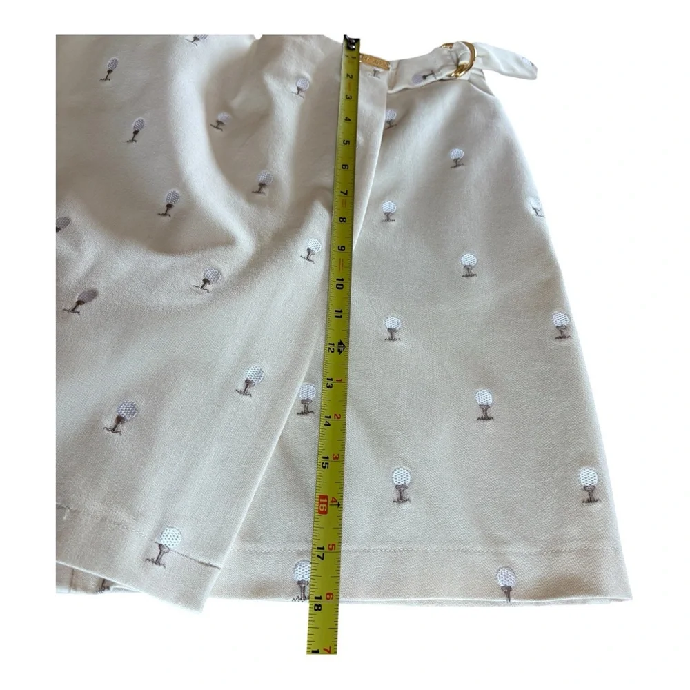 NWOT St. John Sport by Marie Gray Beige Golf Embroidered Wrap Skort Sz 12